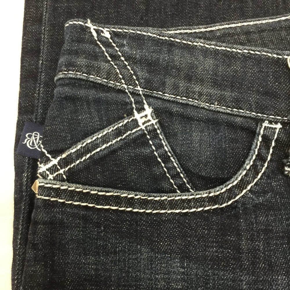 Rock & Republic Kendall Dark Wash Stretch Slim Fit Bootcut Jeans 6 - Picture 3 of 7